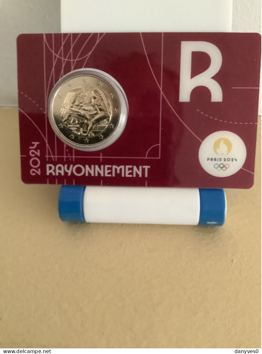 Pièce Commémorative 2 Euro France 2024 Coincard  Version Bordeaux  J.O 2024  "  Rayonnement  " - France