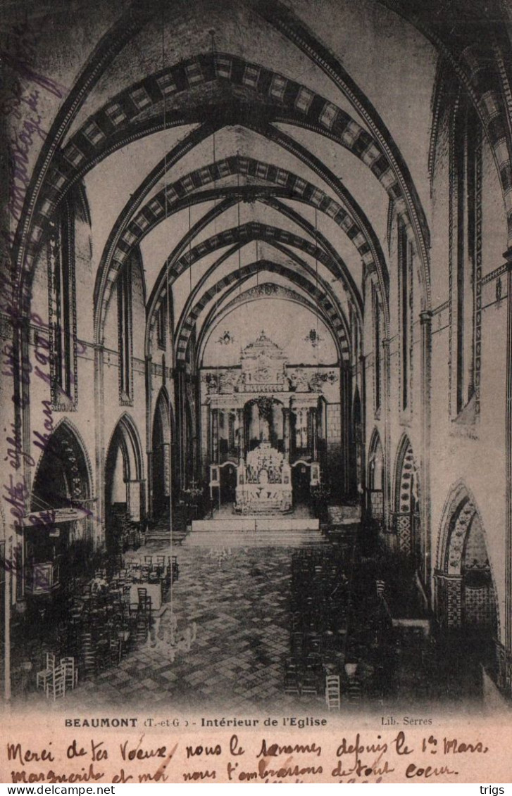 Beaumont - Intérieur De L'Église - Beaumont De Lomagne