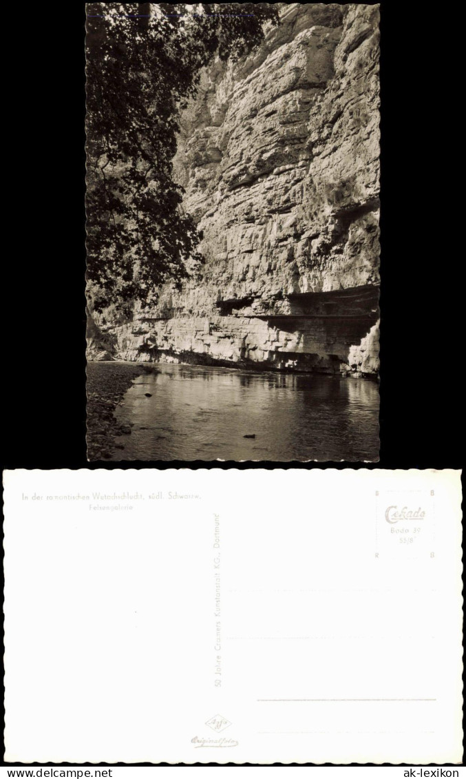 Ansichtskarte Titisee-Neustadt Wutachschlucht Felsengalerie 1955 - Titisee-Neustadt