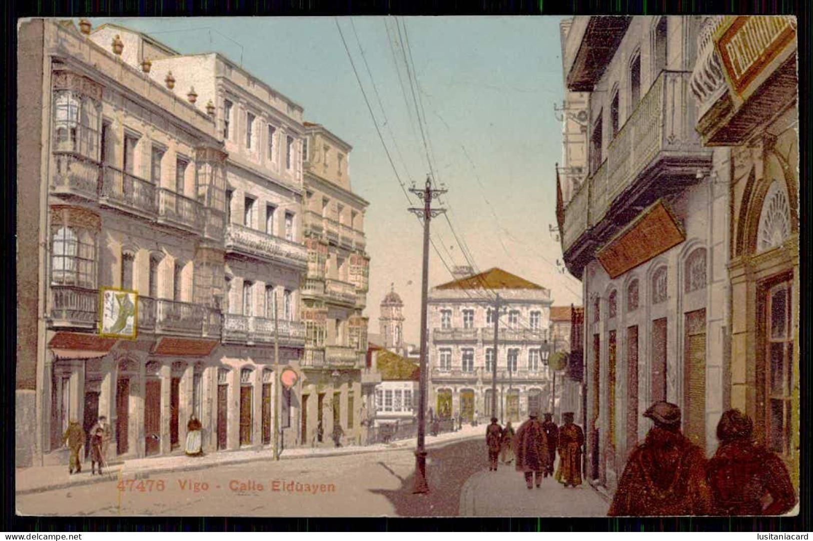 VIGO - Calle Elduayen. (  Ed. Photoglob Co. Nº 47476 ) Carte Postale - Pontevedra