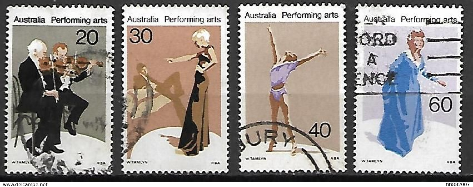 AUSTRALIE   -  1977 .   Musique, Chant, Danse, Théâtre  .série  Complète. - Used Stamps