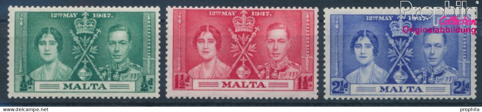 Malta Postfrisch Krönung Georg VI. 1937 Krönung Georg VI.  (10364201 - Malte (...-1964)