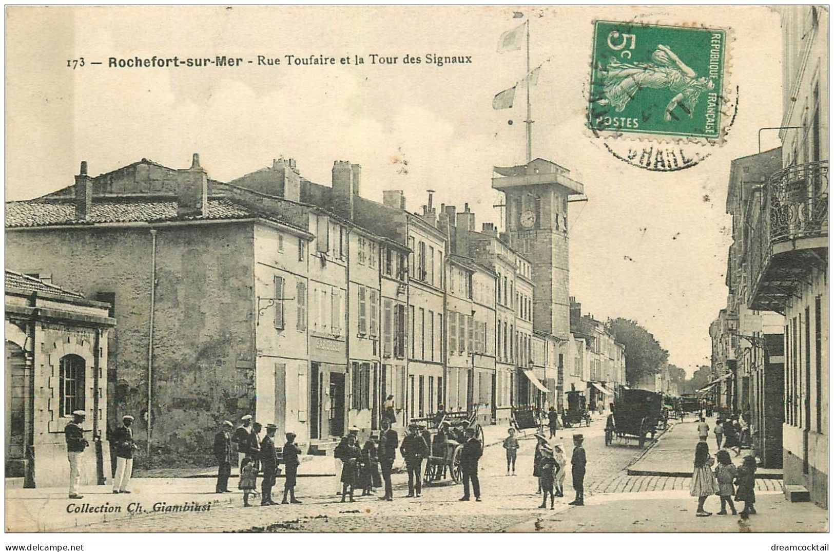 17 ROCHEFORT-SUR-MER. Tour Des Signaux Rue Toufaire 1911 - Rochefort