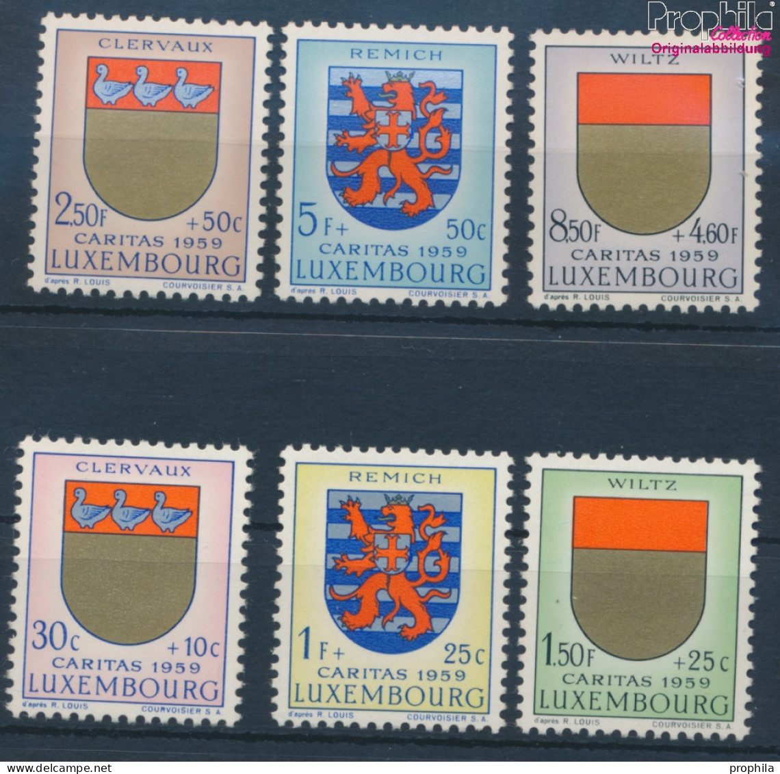 Luxemburg 612-617 (kompl.Ausg.) Postfrisch 1959 Luxemburger Wappen (10362753 - Nuovi