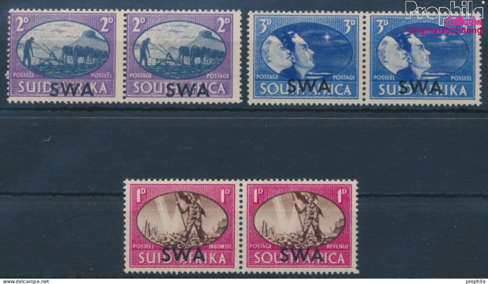 Namibia - Südwestafrika 246-251 Waagerechte Paare (kompl.Ausg.) Postfrisch 1945 Sieg Im 2. Weltkrieg (10363537 - Namibia (1990- ...)