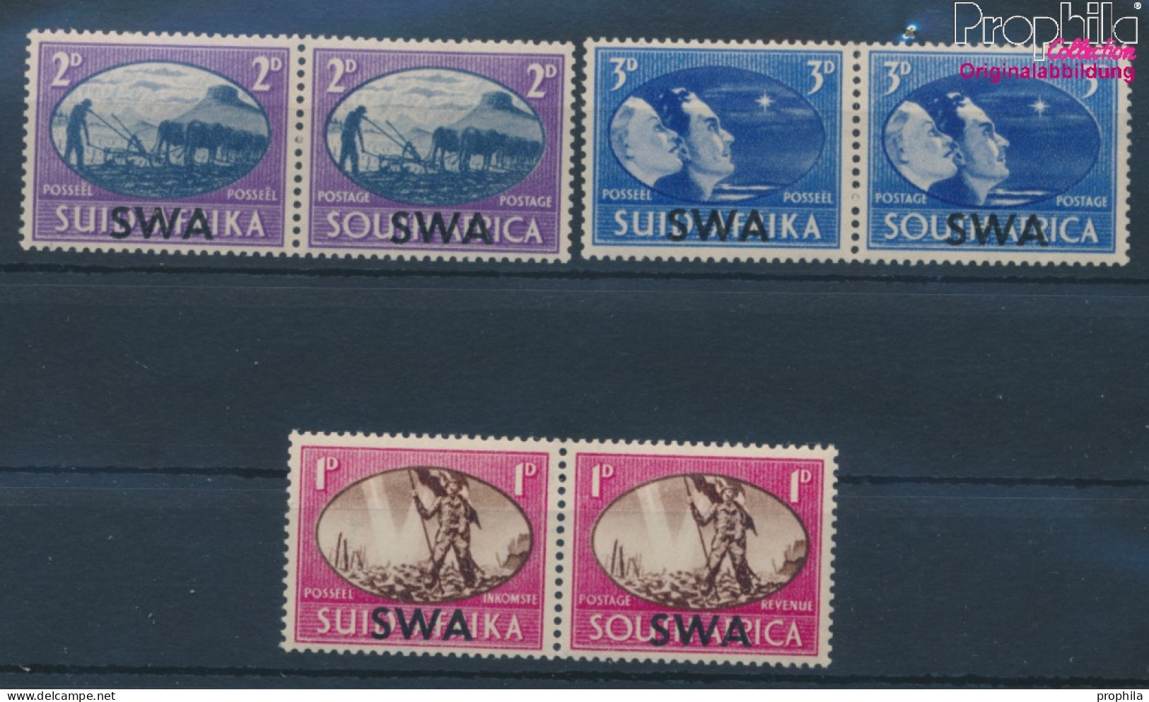 Namibia - Südwestafrika 246-251 Waagerechte Paare (kompl.Ausg.) Postfrisch 1945 Sieg Im 2. Weltkrieg (10364277 - Namibië (1990- ...)