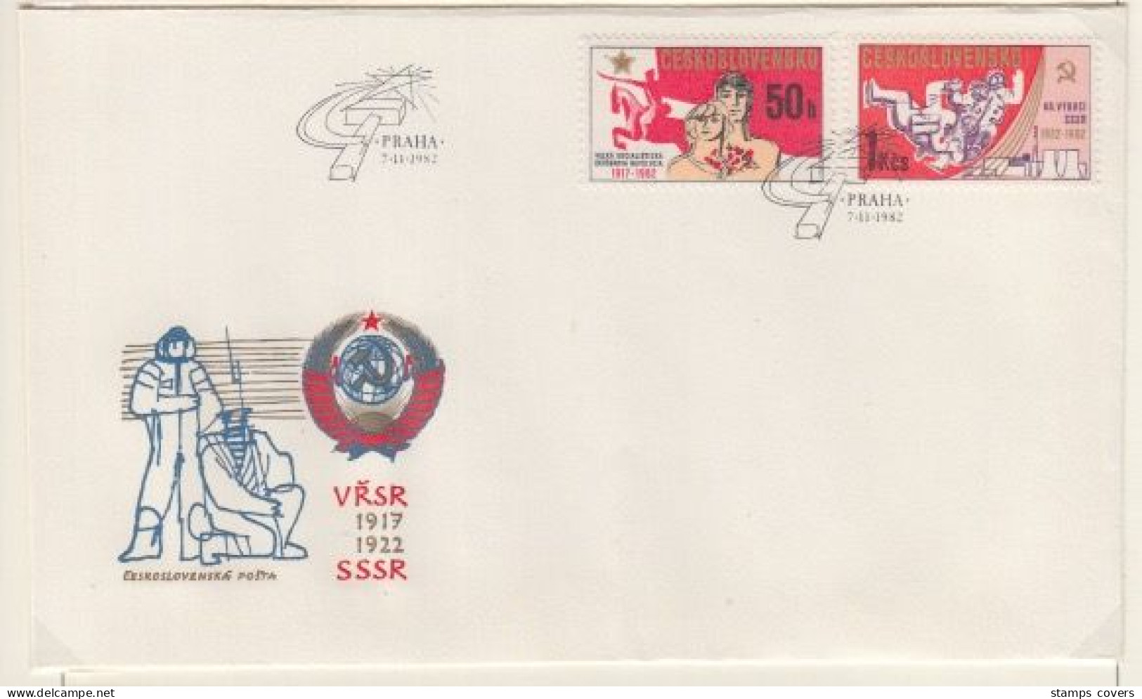 CESKOSLOVENSKO FDC MICHEL 2681/83 2684/86 Socialisme Cosmos - FDC