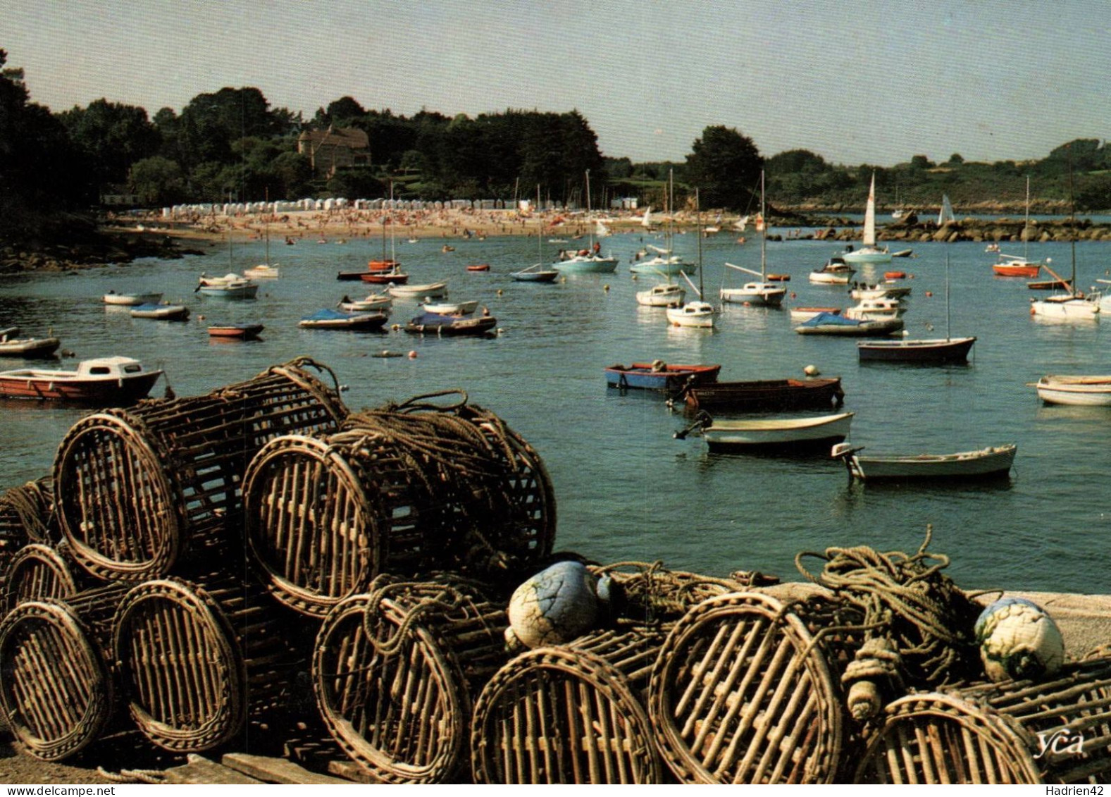 RECTO/VERSO - CPM - EMBOUCHURE DE L'AVEN - PLAGE ET PORT DE PORT MANECH EN NEVEZ - BATEAUX BARQUES PECHEURS - Névez