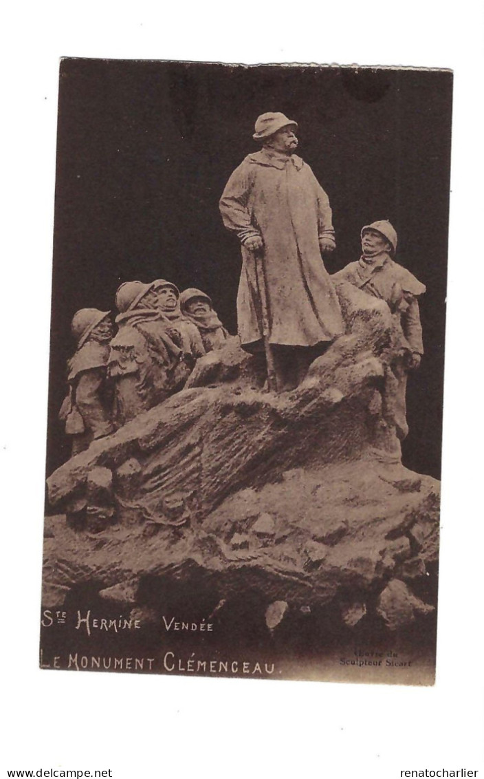 Le Monument Clémenceau.Sainte-Hermine.Vendée. - Guerra 1914-18