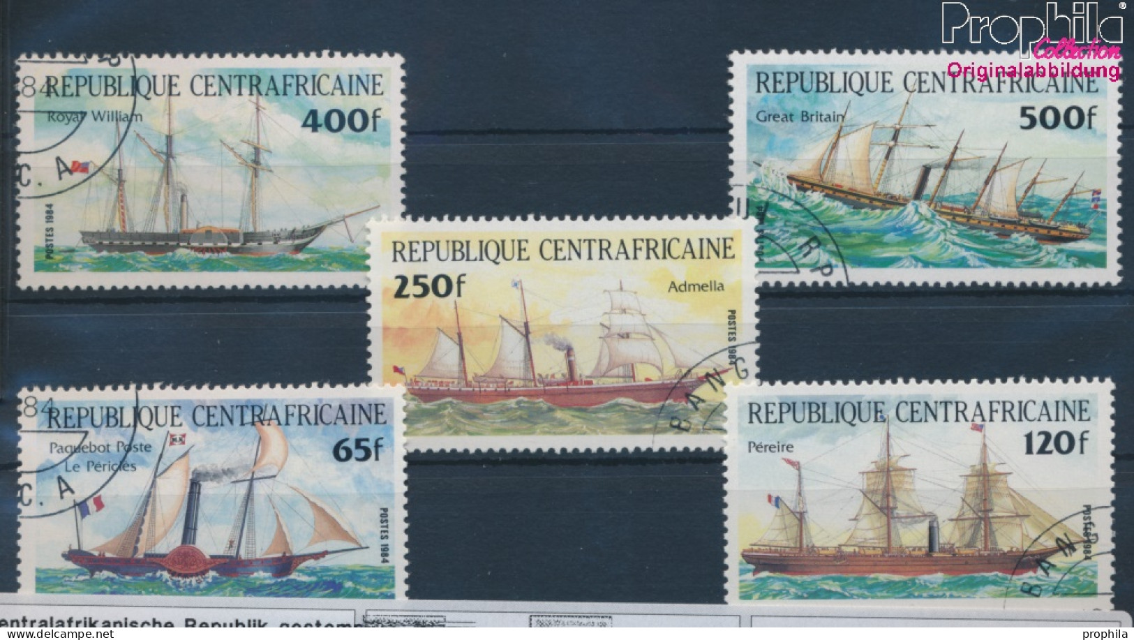 Zentralafrikanische Republik 1031-1035 (kompl.Ausg.) Gestempelt 1984 Schiffe (10351149 - Centraal-Afrikaanse Republiek