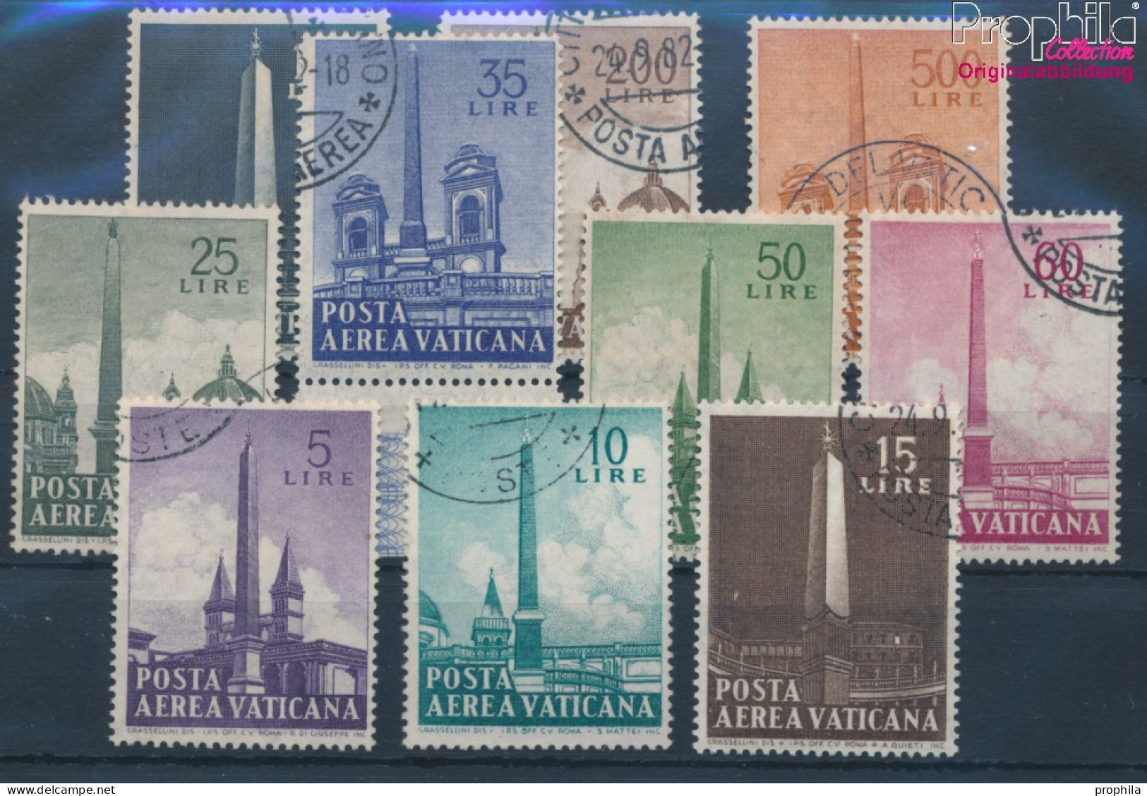 Vatikanstadt 317-326 (kompl.Ausgabe) Gestempelt 1959 Obelisken (10352126 - Oblitérés