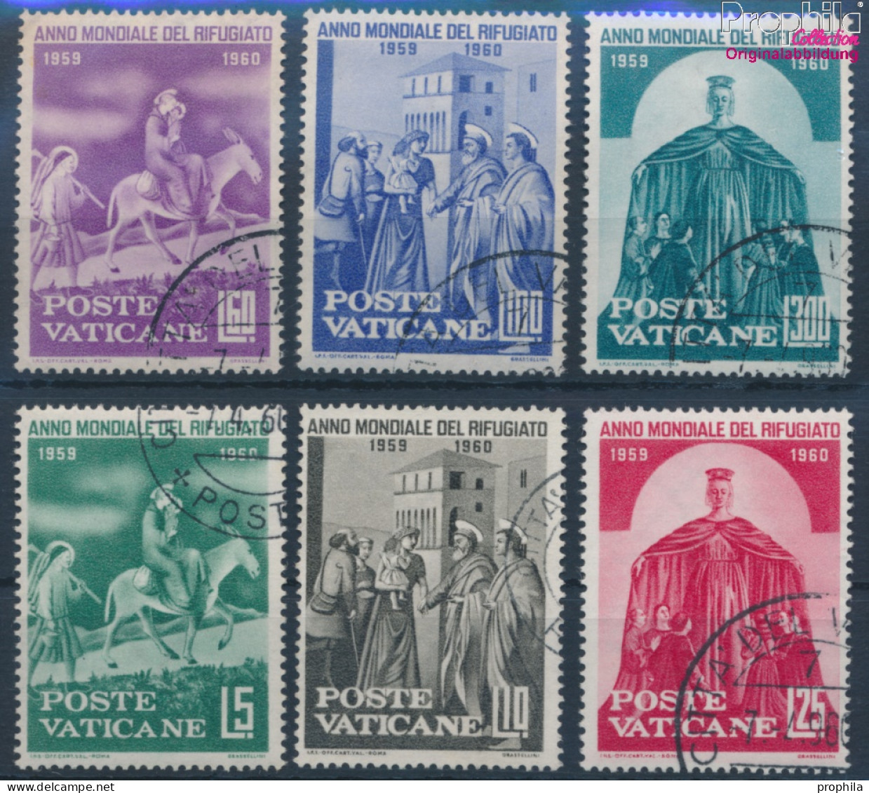 Vatikanstadt 338-343 (kompl.Ausgabe) Gestempelt 1960 Weltflüchtlingsjahr (10352128 - Used Stamps