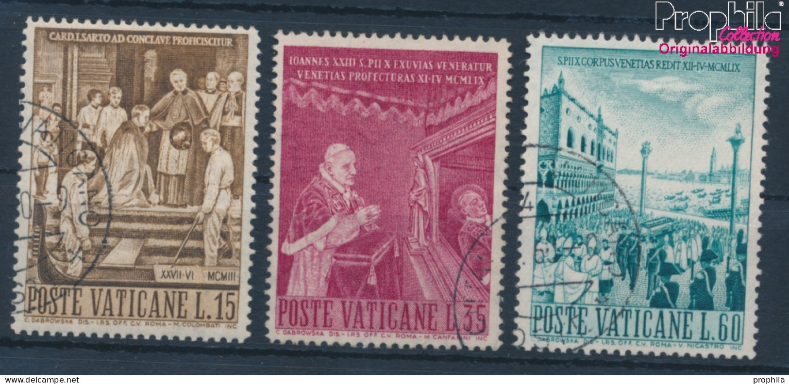 Vatikanstadt 344-346 (kompl.Ausgabe) Gestempelt 1960 Papst Pius X. (10352129 - Usados