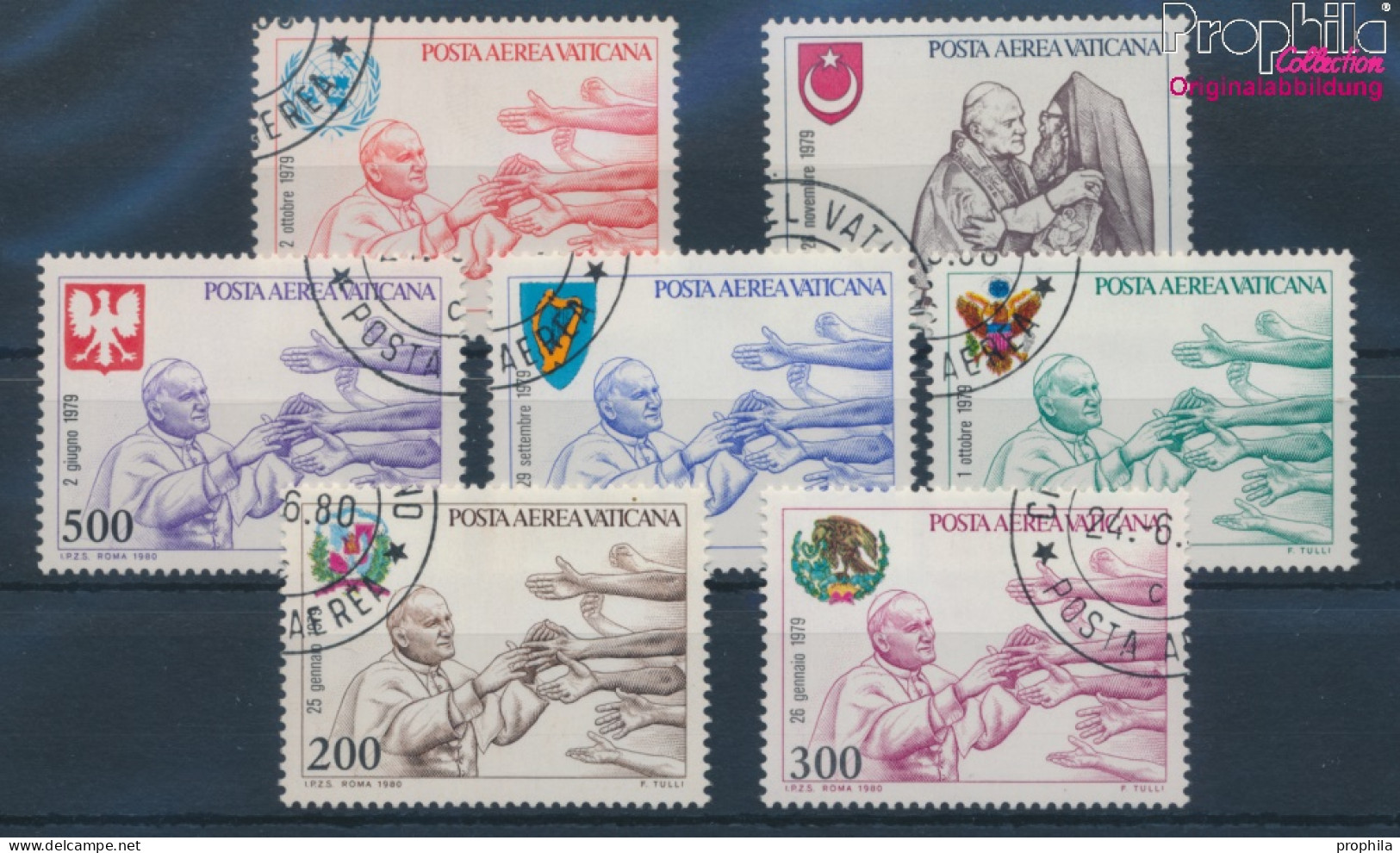 Vatikanstadt 764-770 (kompl.Ausg.) Gestempelt 1980 Papstreisen (10352177 - Used Stamps