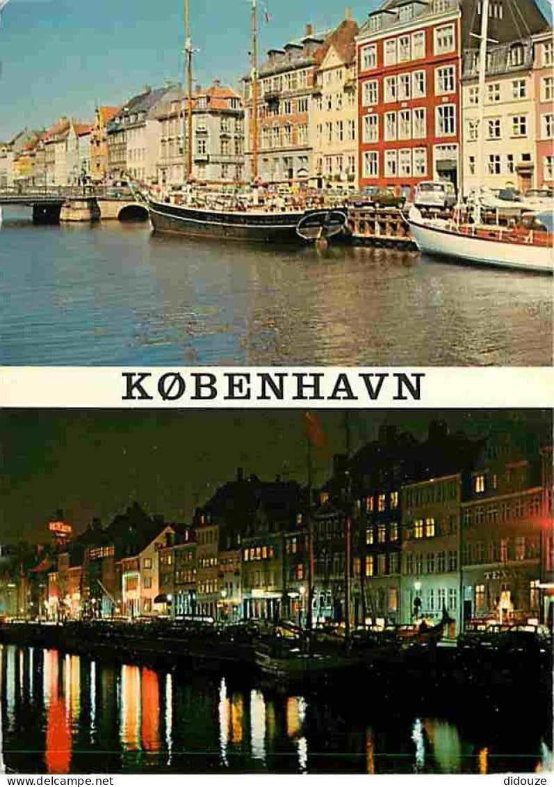 Danemark - Copenhague - Nyhavn Le Jour Et La Nuit - Multivues - Automobiles - Bateaux - CPM - Voir Scans Recto-Verso - Denemarken