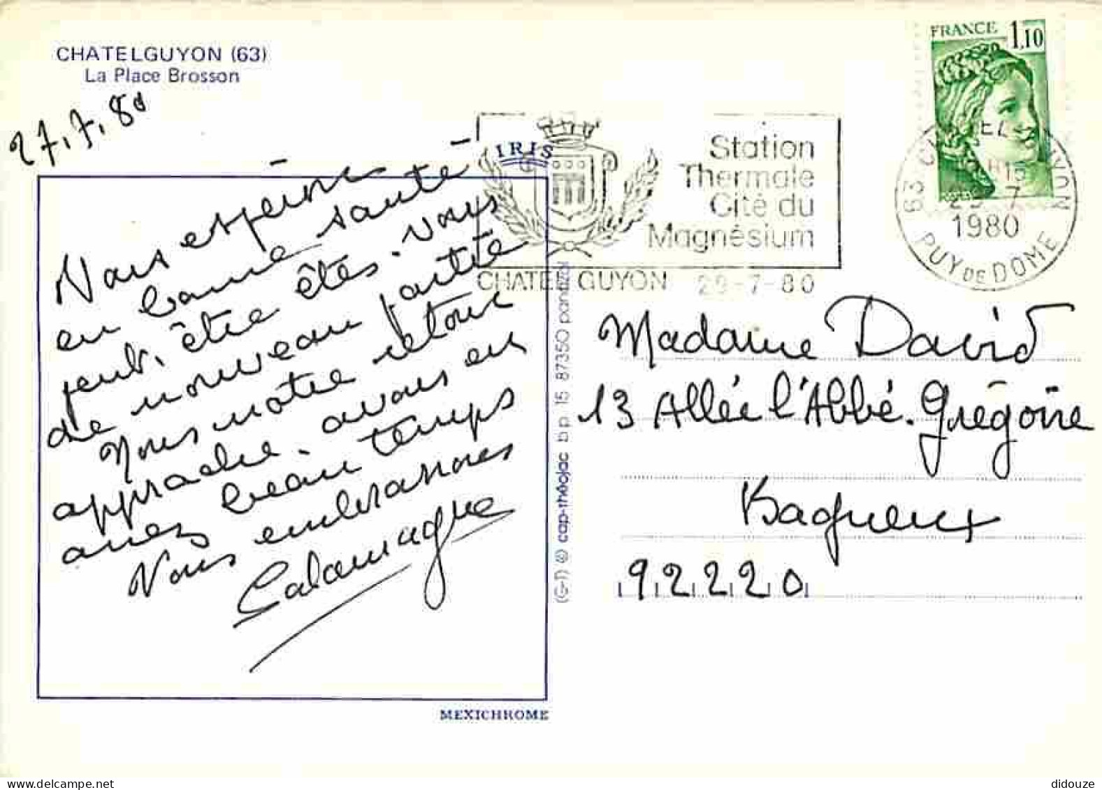 63 - Chatelguyon - La Place Brosson - CPM - Voir Scans Recto-Verso - Châtel-Guyon