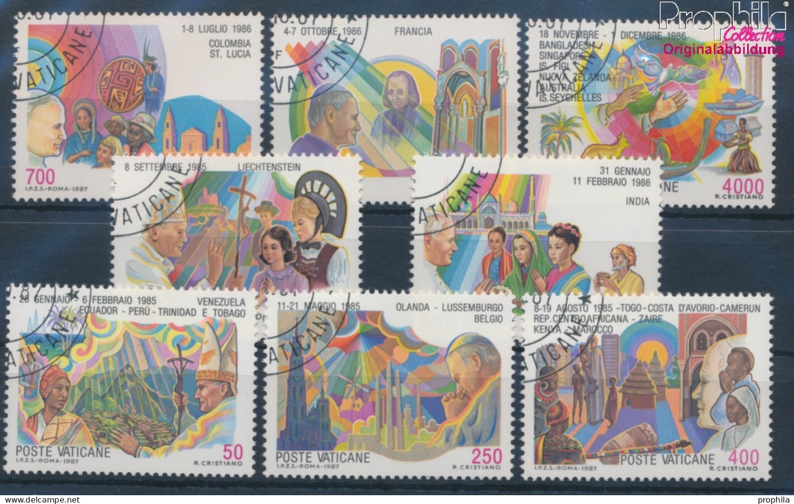Vatikanstadt 926-933 (kompl.Ausgabe) Gestempelt 1987 Papstreisen (10352210 - Used Stamps