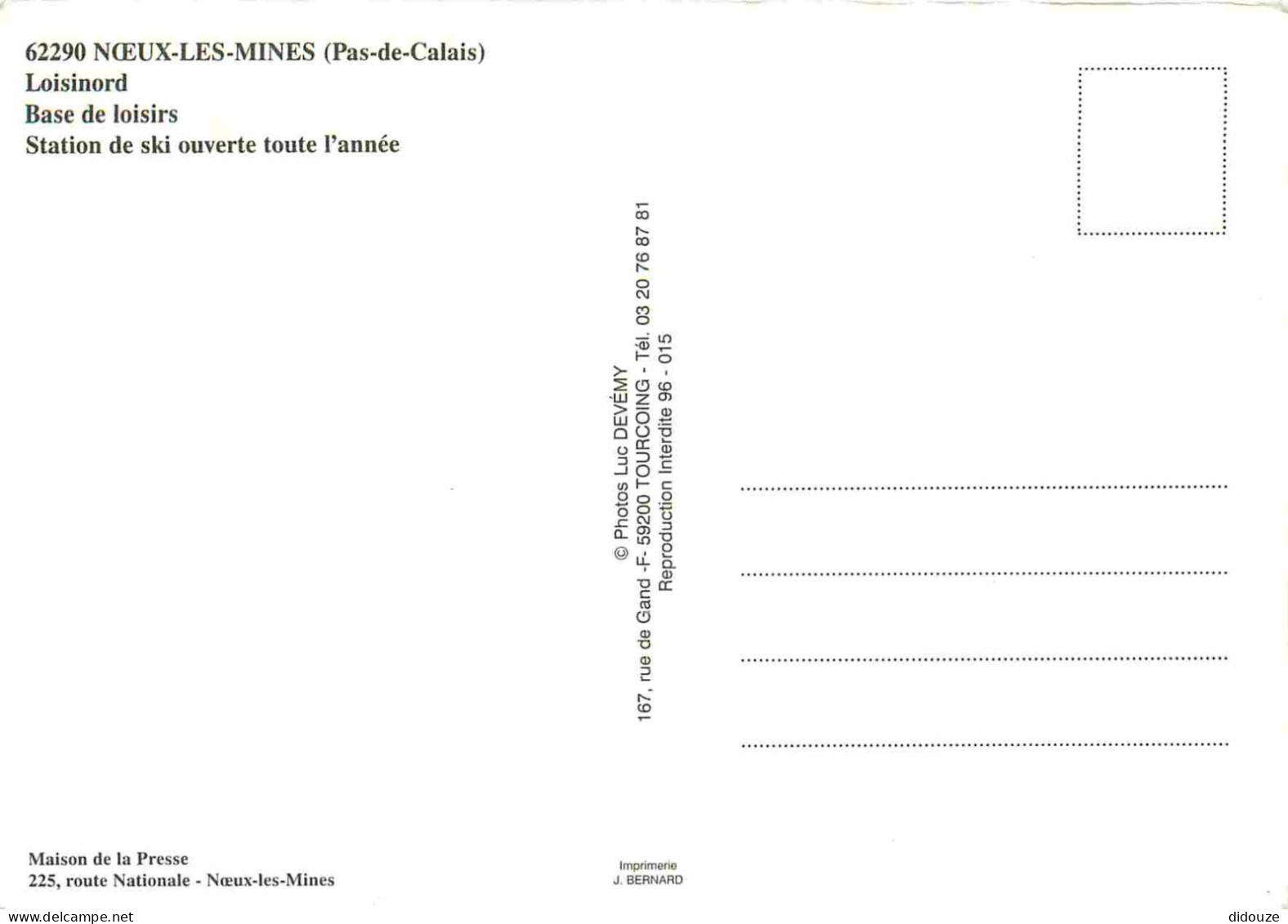 62 - Noeux Les Mines - Loisinord - Multivues - Piste De Ski - CPM - Voir Scans Recto-Verso - Noeux Les Mines