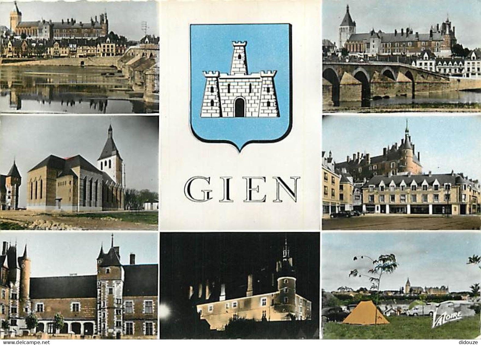 45 - Gien - Multivues - Blasons - Carte Dentelée - CPSM Grand Format - Voir Scans Recto-Verso - Gien