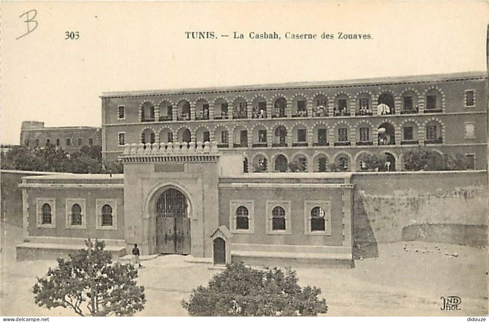 Tunisie - Tunis - La Casbah , Caserne Des Zouaves - CPA - Voir Scans Recto-Verso - Tunisie