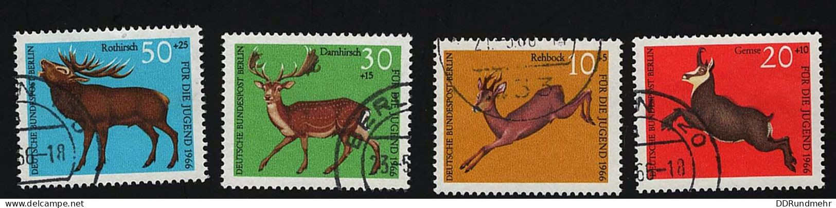 1966 Hochwild  Michel DE-BE 291 - 294 Stamp Number DE 9NB37 - 40  Yvert Et Tellier DE-BE 253 - 256 Used - Oblitérés