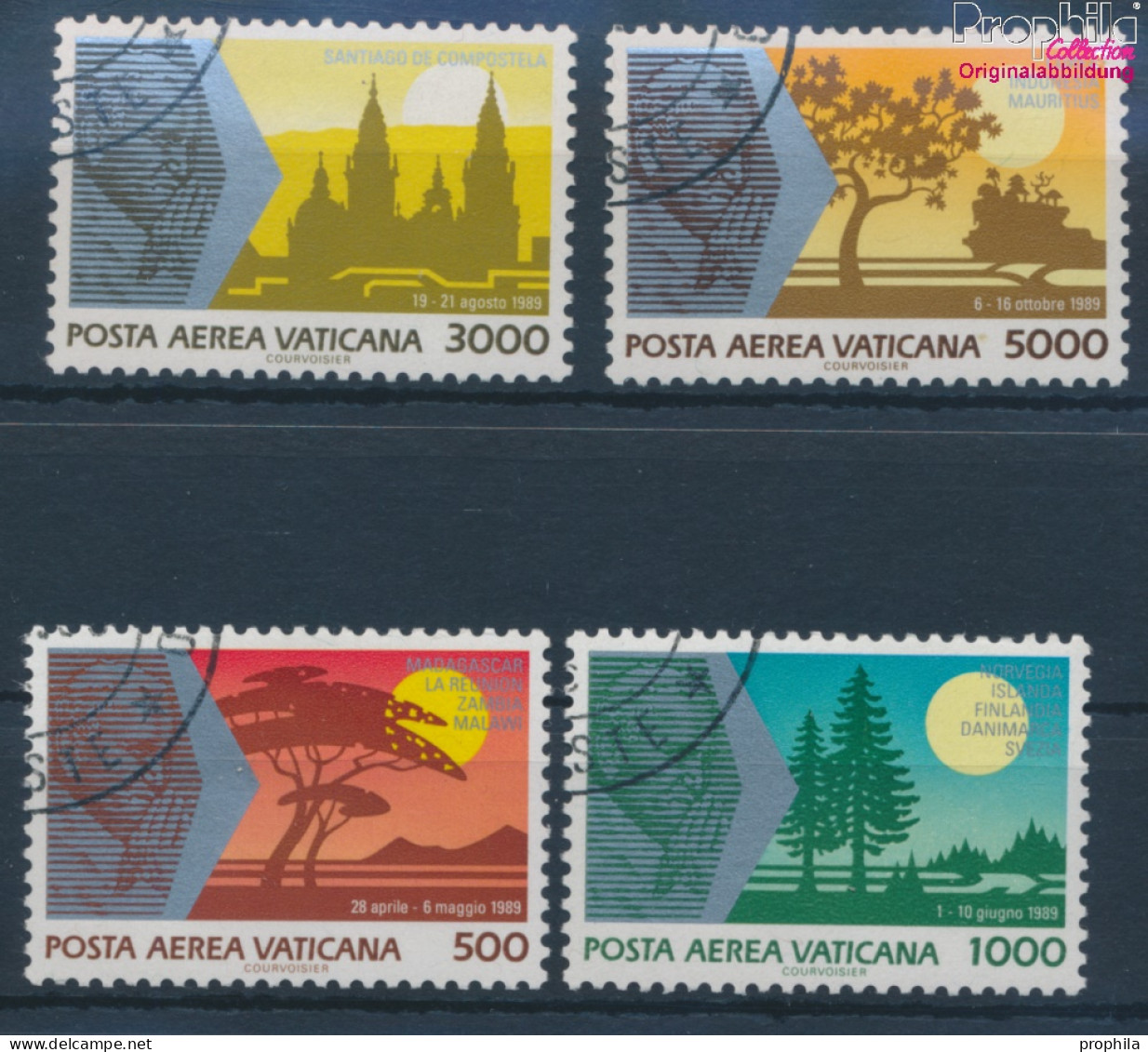 Vatikanstadt 1014-1017 (kompl.Ausgabe) Gestempelt 1990 Papstreisen (10352227 - Used Stamps