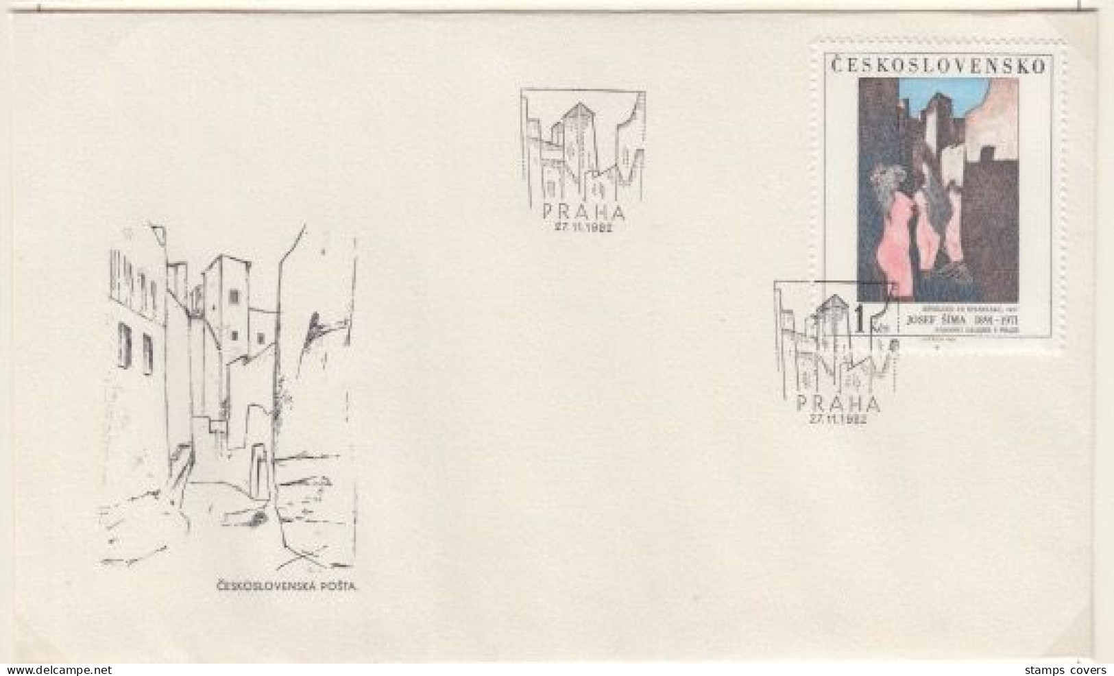 CESKOSLOVENSKO FDC MICHEL 2692/96 Painting - FDC