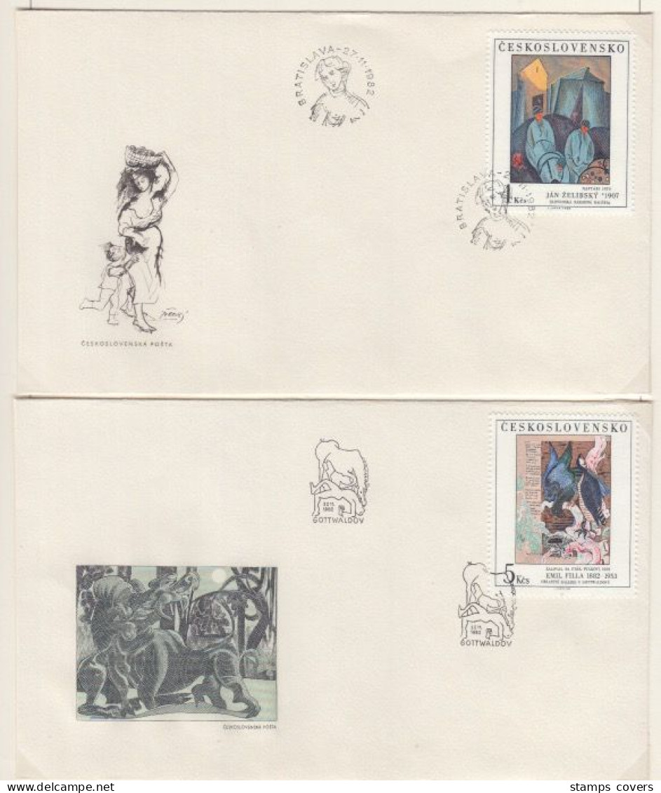 CESKOSLOVENSKO FDC MICHEL 2692/96 Painting - FDC