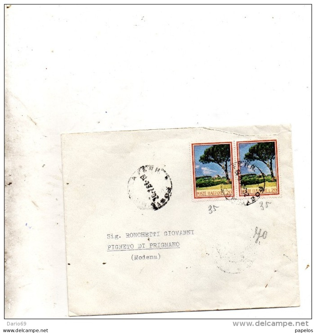 1966  LETTERA CON ANNULLO MODENA - 1961-70: Marcophilie