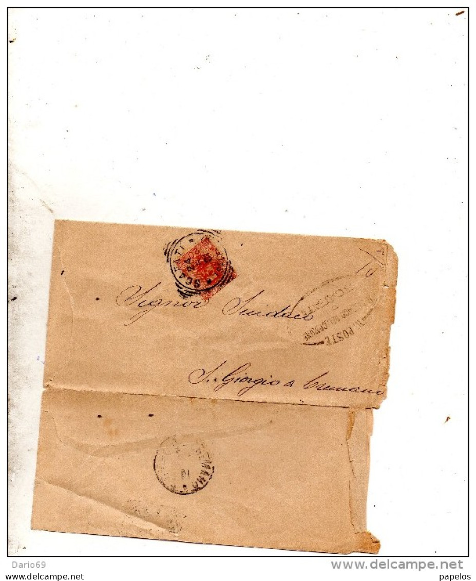 1901  LETTERA CON ANNULLO SCAFATI  SALERNO - Marcophilie