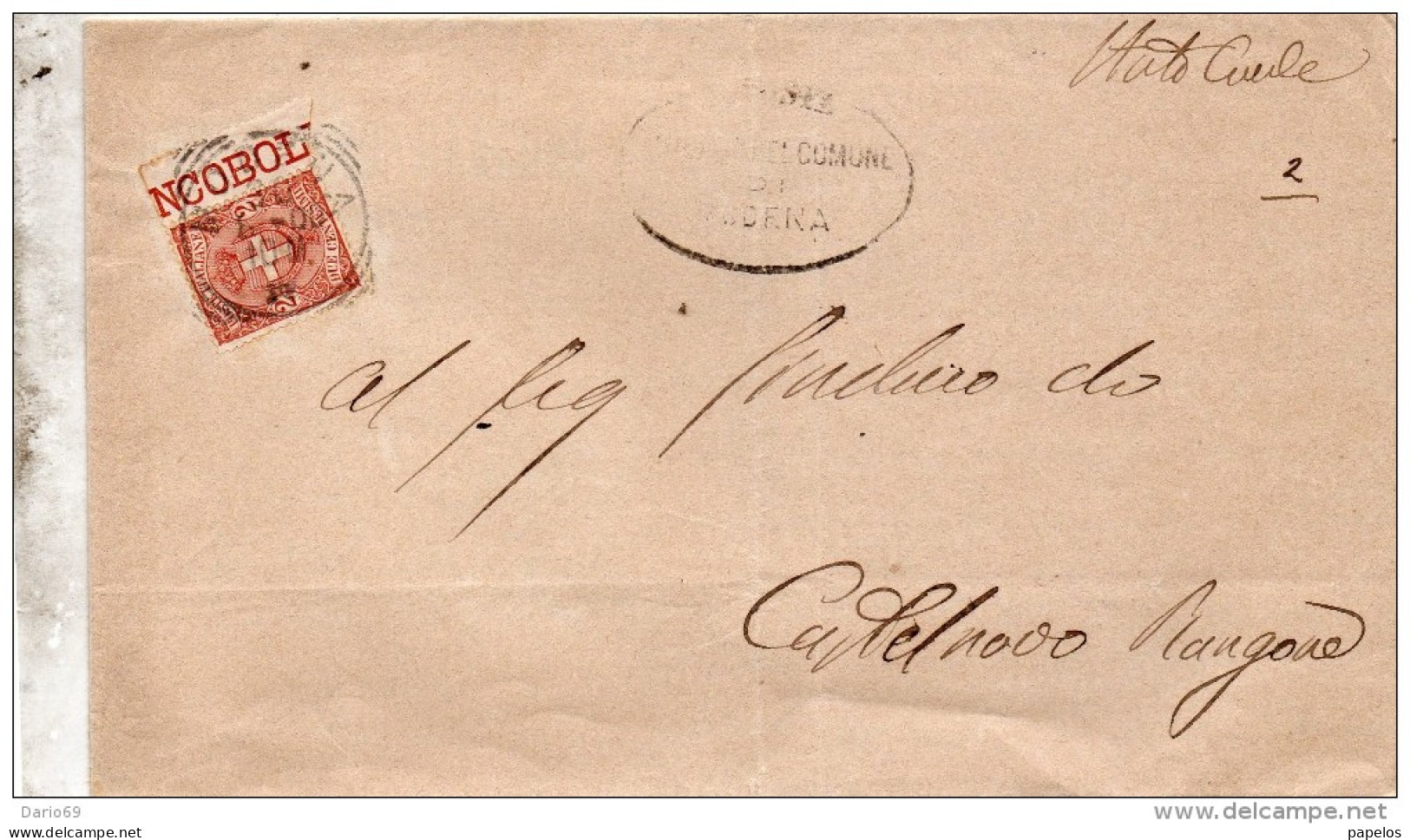 1900 LETTERA CON ANNULLO MODENA - Poststempel