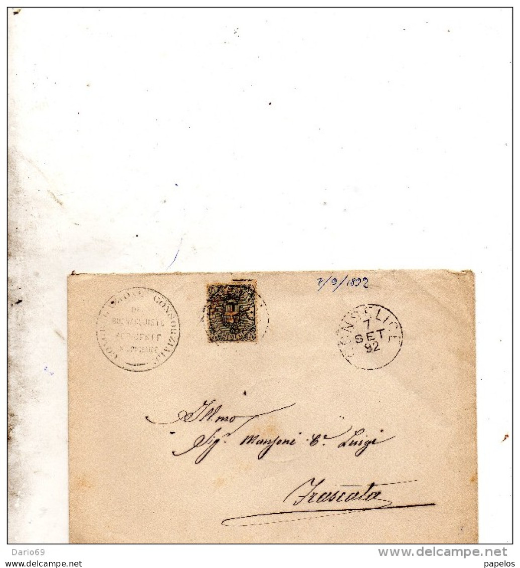 1892  LETTERA CON ANNULLO CONSELICE RAVENNA - Poststempel
