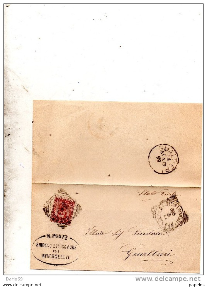 1899  LETTERA CON ANNULLO BRESCELLO  REGGIO EMILIA - Poststempel