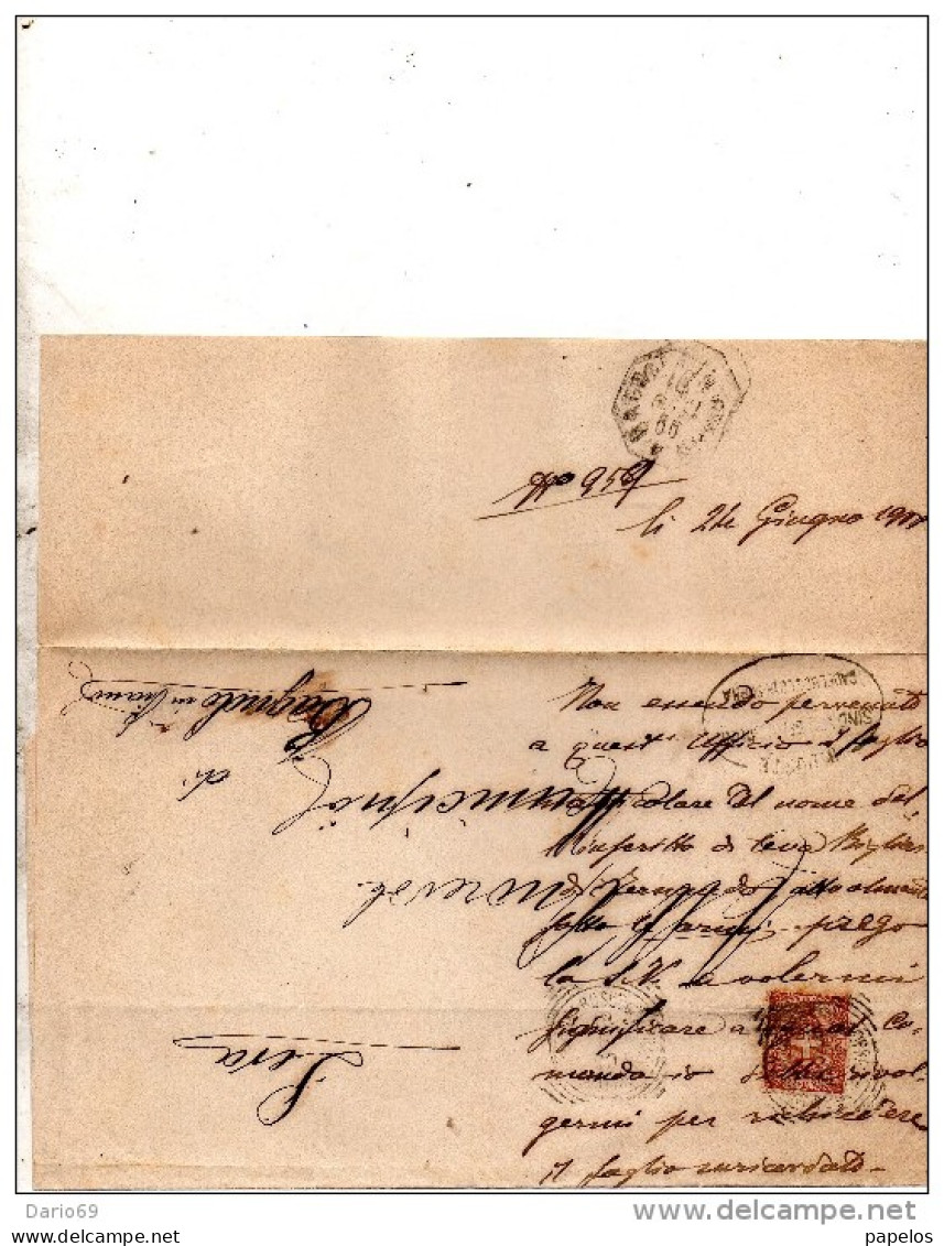 1900   LETTERA CON ANNULLO  CADELBOSCO DI SOPRA REGGIO EMILIA - Marcophilie