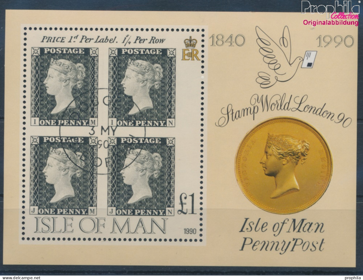 GB - Isle Of Man Block12 (kompl.Ausg.) Gestempelt 1990 150 Jahre Briefmarken (10343820 - Man (Ile De)