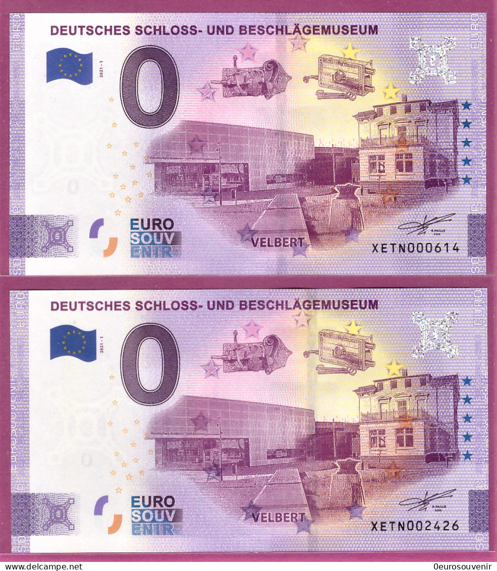 0-Euro XETN 2021-1 DEUTSCHES SCHLOSS- UND BESCHLÄGEMUSEUM SET NORMAL+ANNIVERSARY - Private Proofs / Unofficial