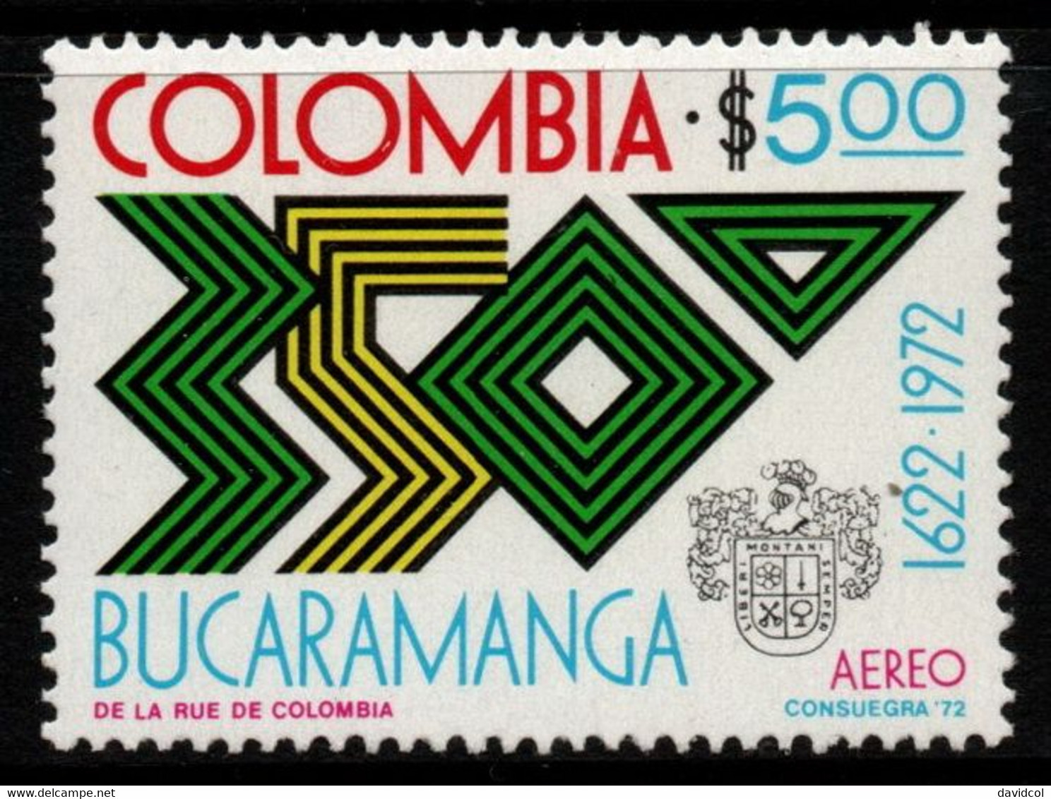 19- KOLUMBIEN - 1972- MI#:1242 - MNH- 350 YEARS OF BUCARAMANGA CITY - Colombia