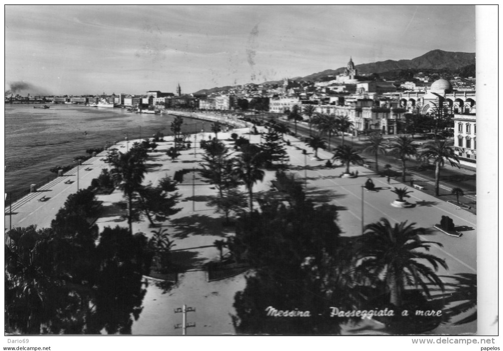 1959 CARTOLINA MESSINA - PASSEGGIATA A MARE - Messina