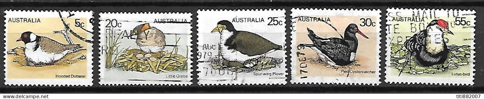 AUSTRALIE   -  1978 .  Oiseaux.  Série  Complète. - Oblitérés