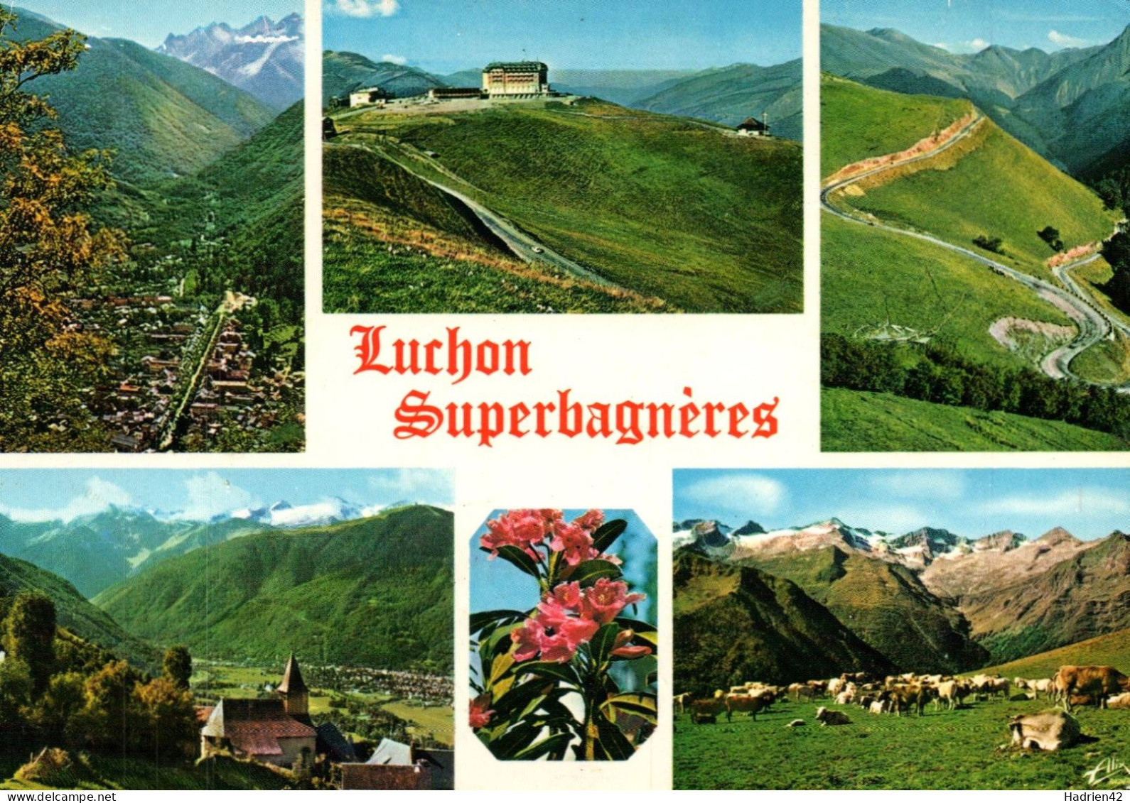 RECTO/VERSO - CPSM - LUCHON - VUE GENERALE - PLATEAU DE SUPERBAGNERES - SOMMET VALLEE DU LYS - TAMPON SUPERBAGNERES - Luchon