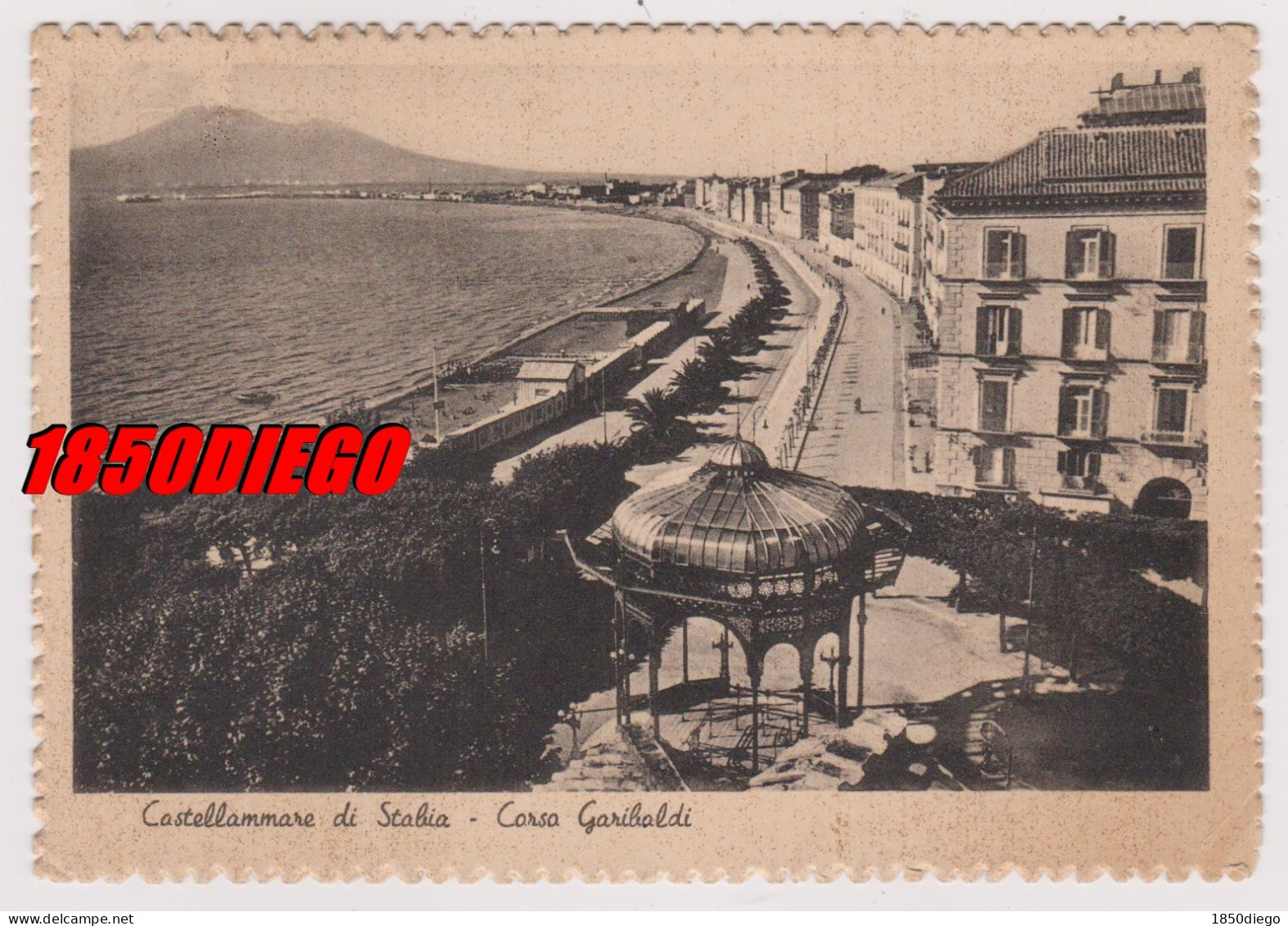 CASTELLAMMARE DI STABIA - CORSO GARIBALDI F/GRANDE VIAGGIATA 1947  ANIMAZIONE - Castellammare Di Stabia