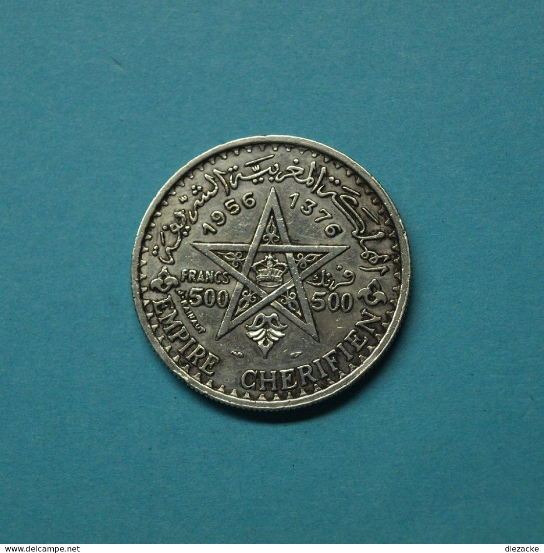 Marokko 1956/ 1376 500 Francs Mohammed V. (Mük17/4 - Morocco
