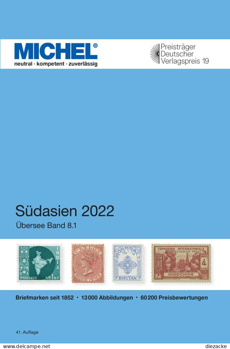 Michel Katalog Südasien 2022 Band 1 (ÜK 8/1) PORTOFREI! Neu - Altri & Non Classificati