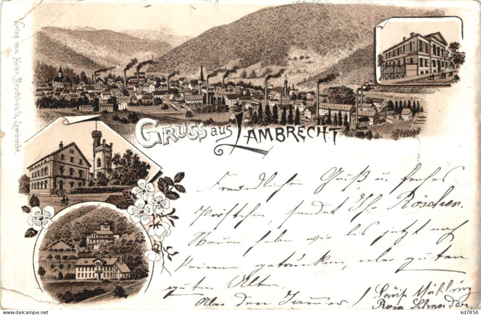 Gruss Aus Lambrecht - Litho - Bad Duerkheim