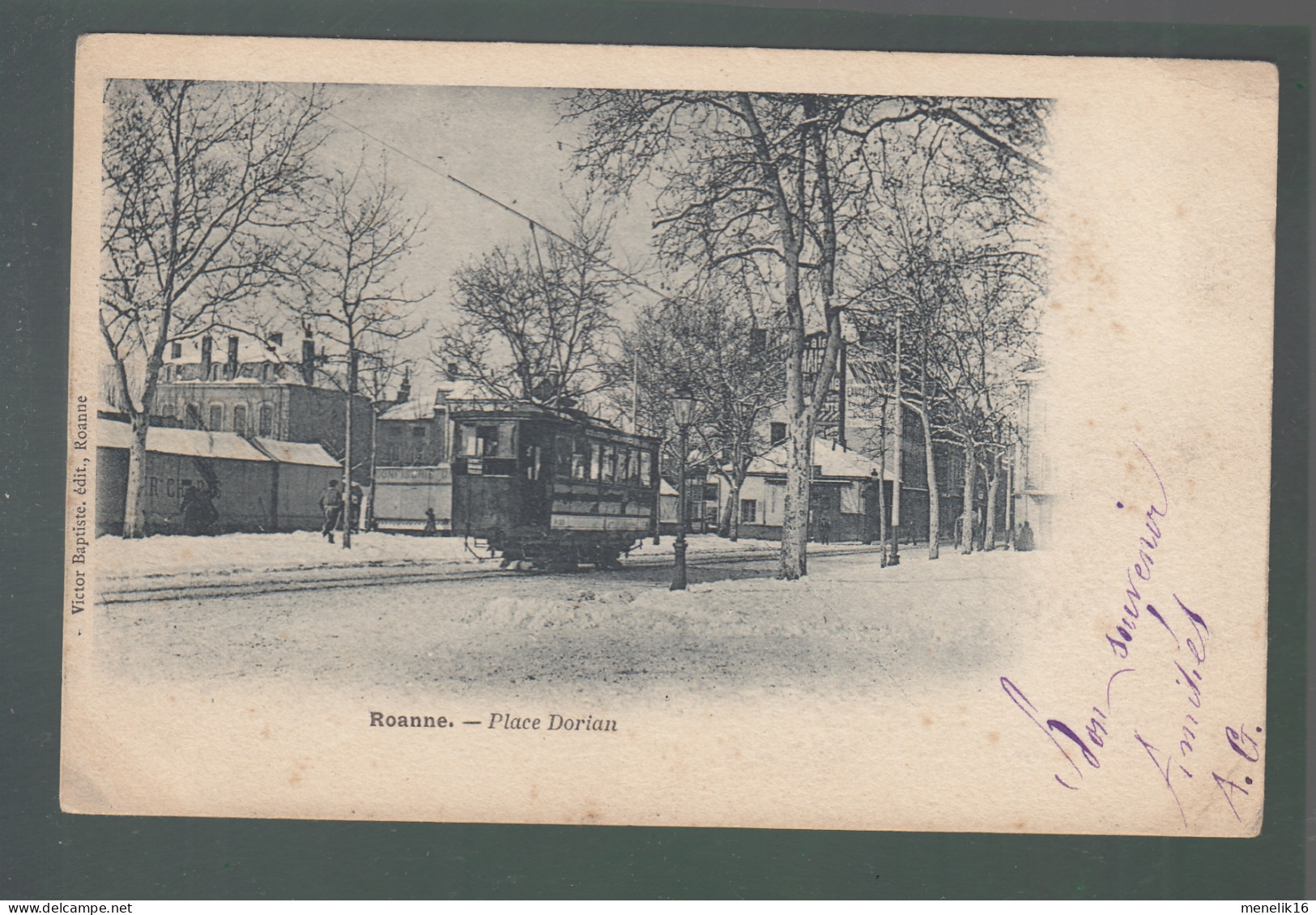 CP - 42 - Roanne - Place Dorian - Tramway - Roanne