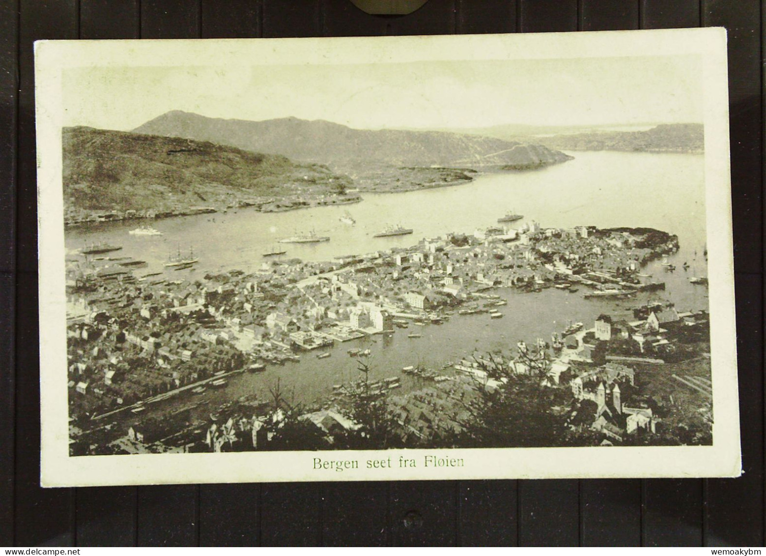 Norwegen: Ansichtskarte Von Bergen Seet Fra Floien, BEPGEN Vom 24.7.1914 Mit 1, 2 Und 3 Oere   Knr: 75, 76, 77 - Noruega