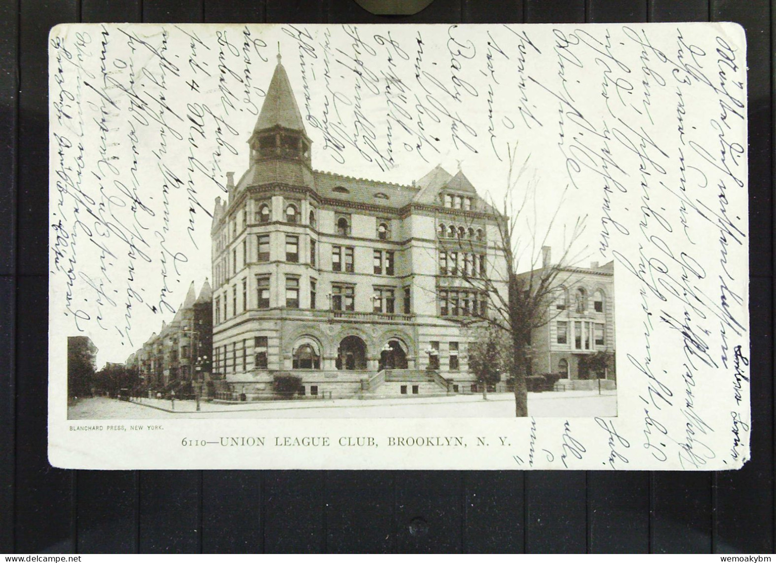 USA: Postcard Von Union League Clun In Brooklyn, New York  Vom 6.2.1906 Mit 2 C  Nach Weiler Im Allgäu - Other & Unclassified