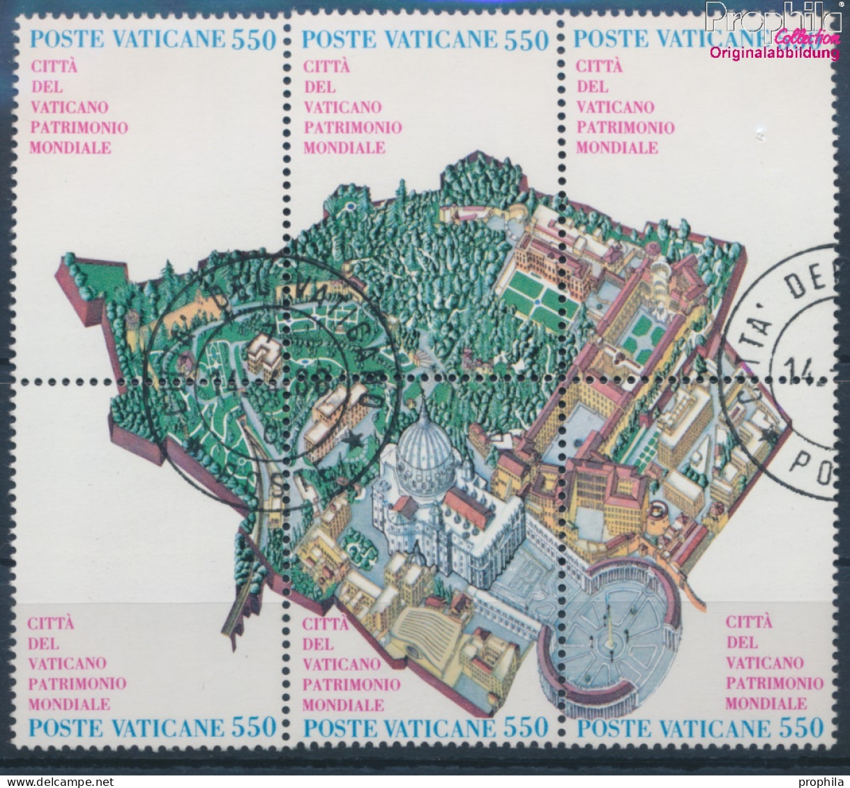 Vatikanstadt 883-888 Sechserblock (kompl.Ausg.) Gestempelt 1986 Kulturgut (10352199 - Used Stamps