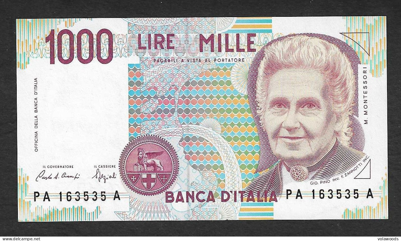 Italia - Banconota Non Circolata FDS UNC Da 1000 Lire P-114a.1 - 1990 #19 - 1000 Liras