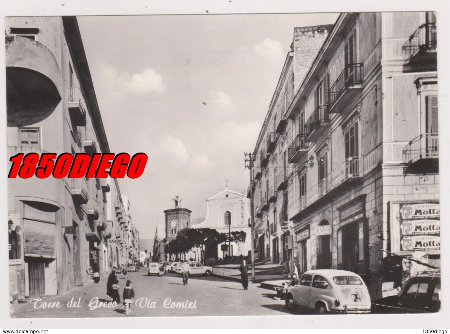 TORRE DEL GRECO - VIA COMIZI F/GRANDE VIAGGIATA 1966  ANIMAZIONE - Torre Del Greco